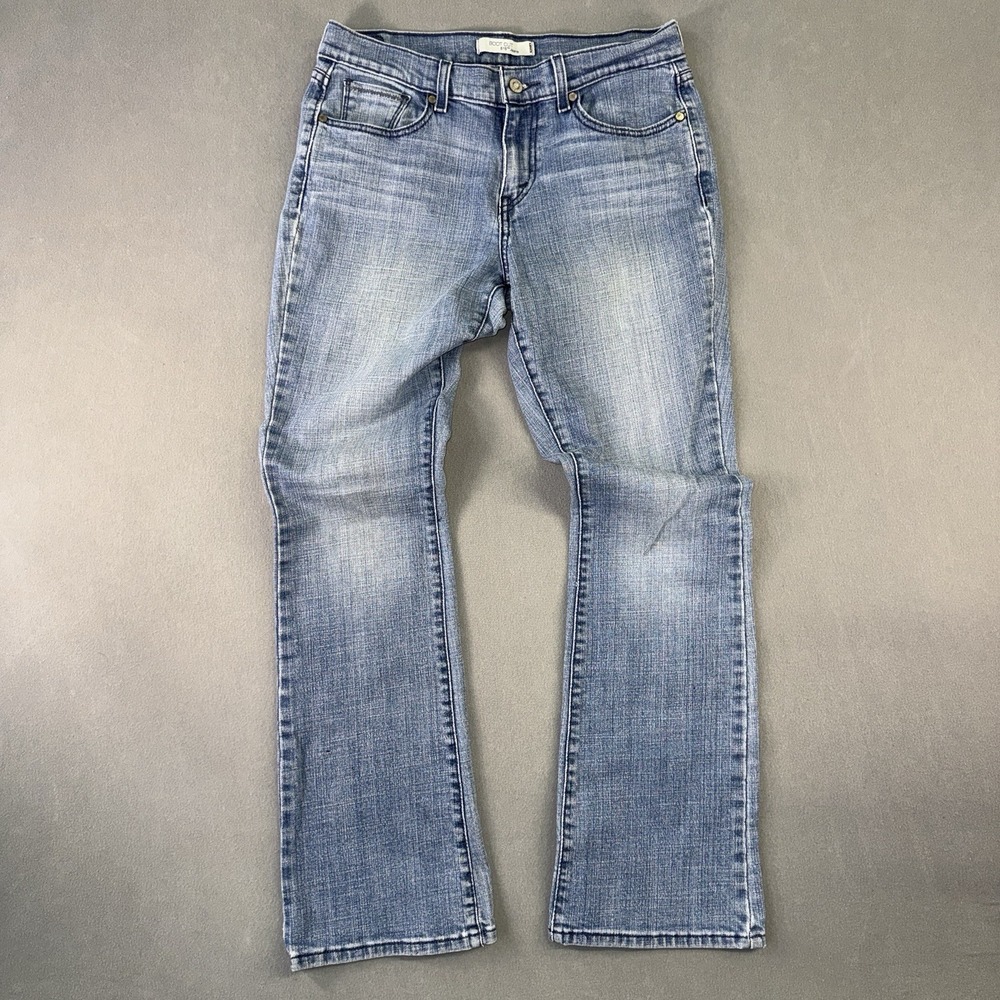 Women's Levi's 515 Boot Cut Mid Rise‎ Stretch Jeans Blue Size 8M